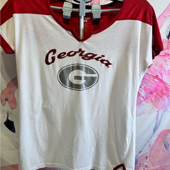 Colosseum Tops - Colosseum Vibrant Red Georgia Bulldogs tee ~ with sparkle!